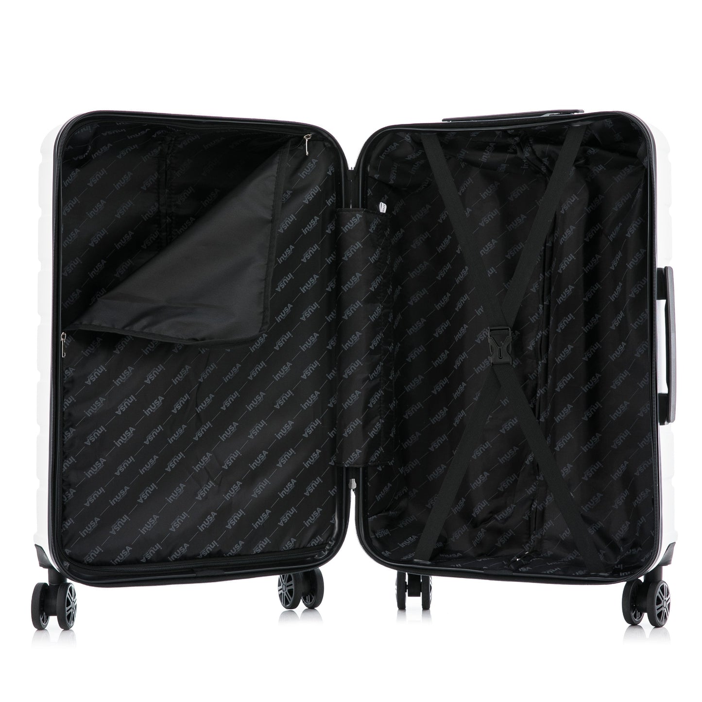 Trend 3-Piece Hardside Luggage Sets with Spinner Wheels, Handle, Trolley, (20"/24"/28"), White