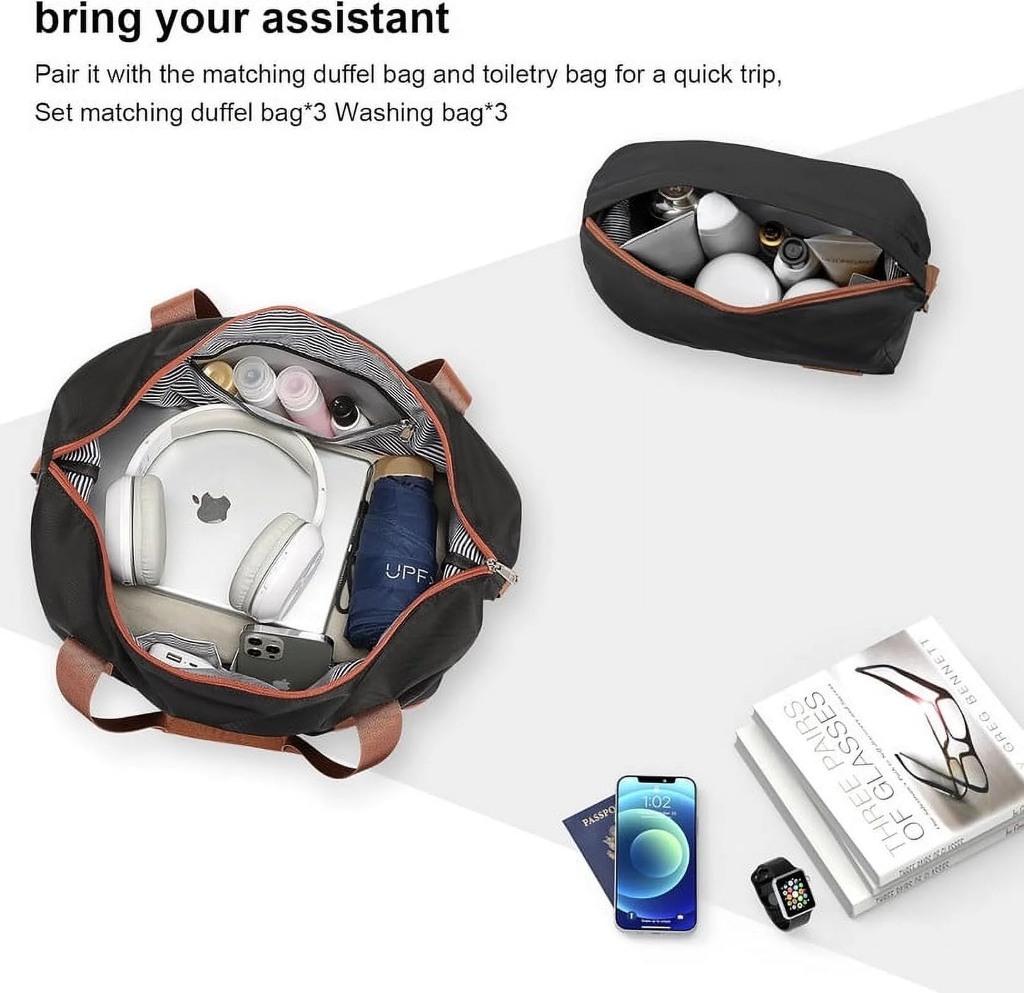 20" Expandable Carry-On Luggage Suicase with Spinner Wheels,Hardside 3PCS Set with TSA Lock