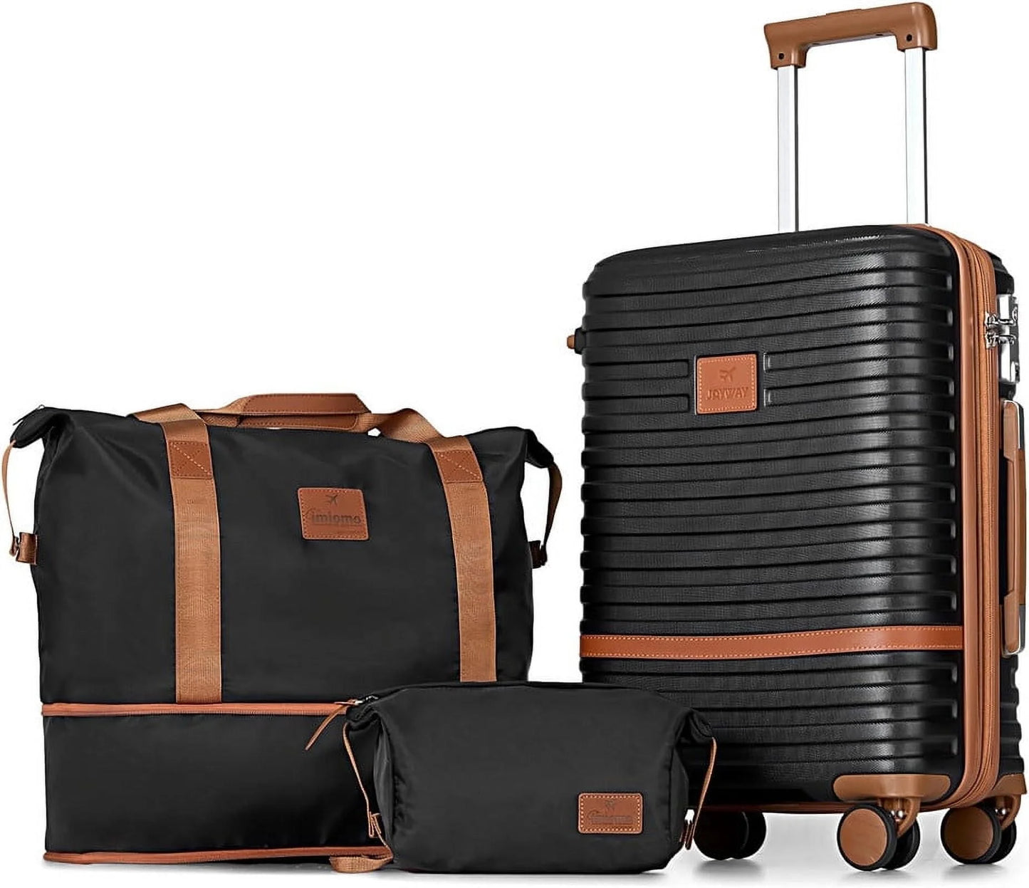 20" Expandable Carry-On Luggage Suicase with Spinner Wheels,Hardside 3PCS Set with TSA Lock