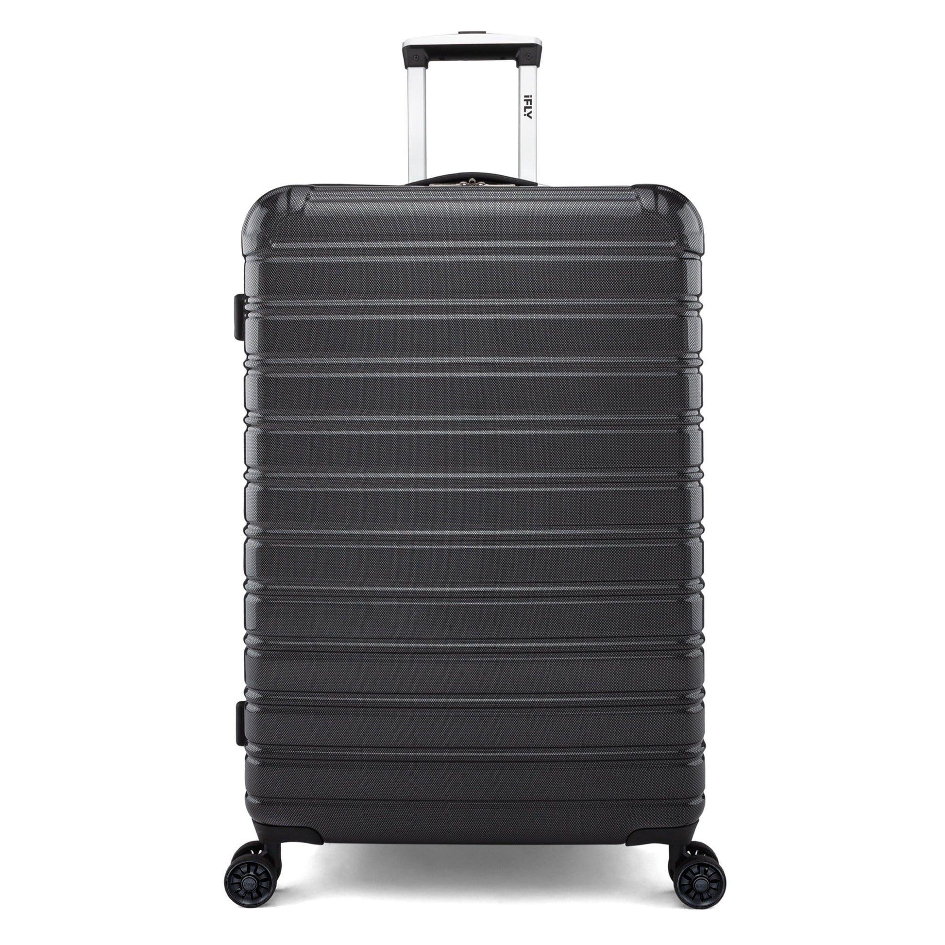 Hardside Fibertech Luggage 28" Checked Luggage, Black