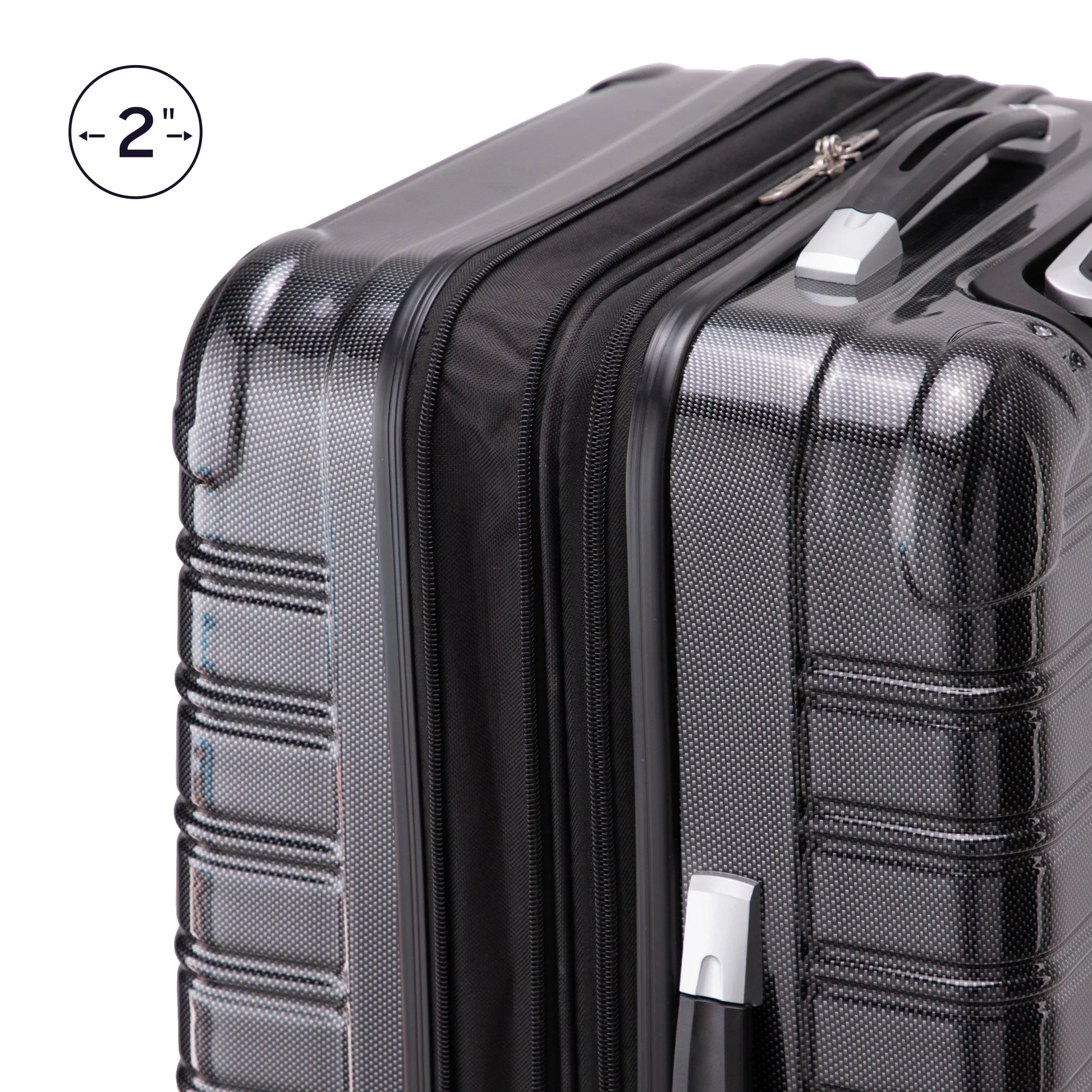 Hardside Fibertech Luggage 20" Carry-On Luggage, Black