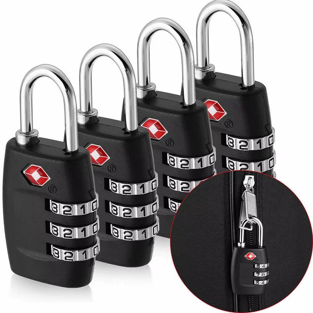 Sturdy Duffle Bag Locker Code Lock 3 Position Resettable Lock Password TSA Luggage Lock Combination Lock