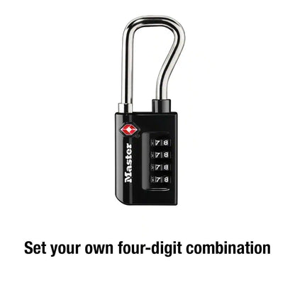 TSA Approved Combination Luggage Lock, Resettable, Extended Shackle