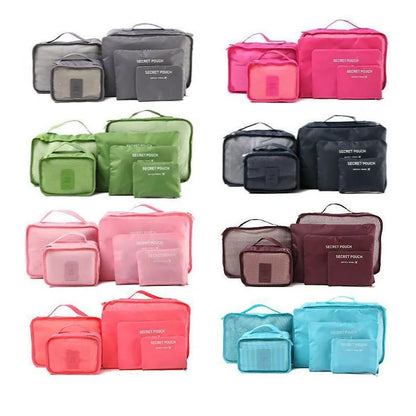 6Pcs Travel Organizer Storage Bags Portable Travel Suitcases Organizer Travel Bag for Women Luggage Organizer Clothes Shoes Bag