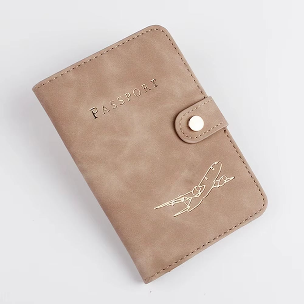 PU Leather Travel Passport Cover Fashion 2023 New Women Passport Holder Case for Men Travel Document Credit Card Case