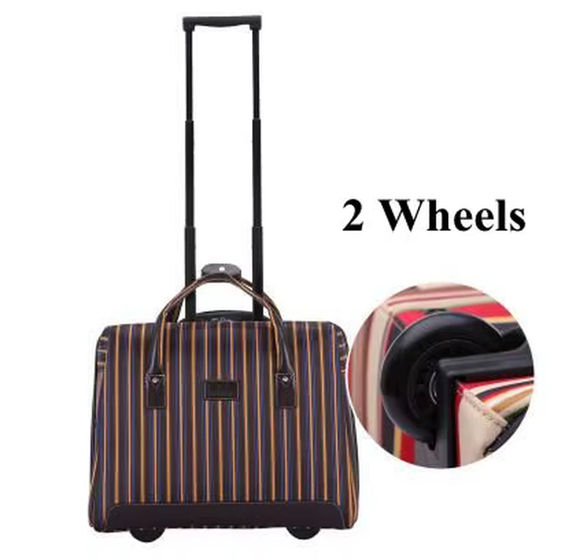 Women Carry on Hand Luggage Bag Trolley Bag with Wheels Rolling Luggage Bag Cabin Travel Bag Wheels Travel Luggage Suitcase