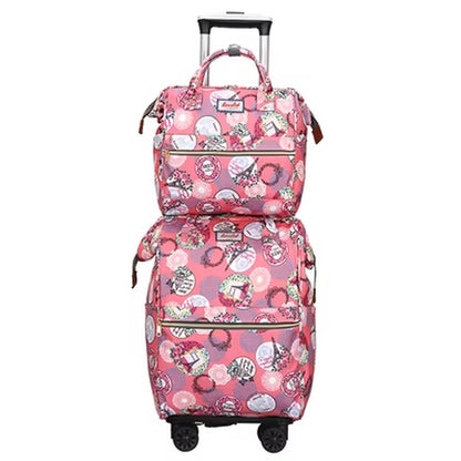 2020 Carry on Hand Luggage Travel Luggage Bag Sets Women Rolling Luggage Bag Women Travel Trolley Bags Wheels Wheeled Backpack