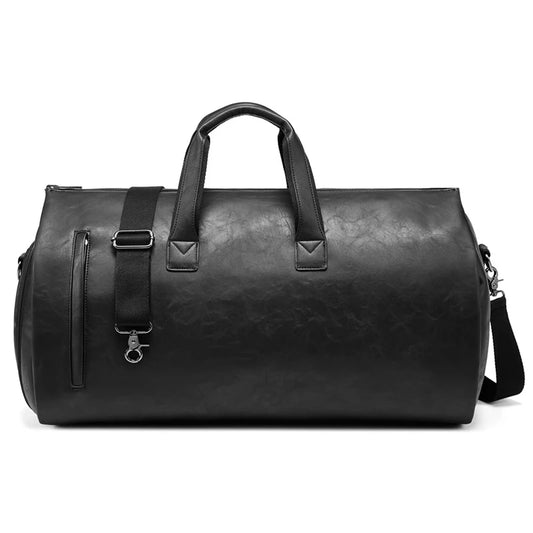 Leather Foldable Travel Bag Large Capacity Adjustable Strap Suit Storage Bag Travel Multi Waterproof Weekend Bag Travel Handbags