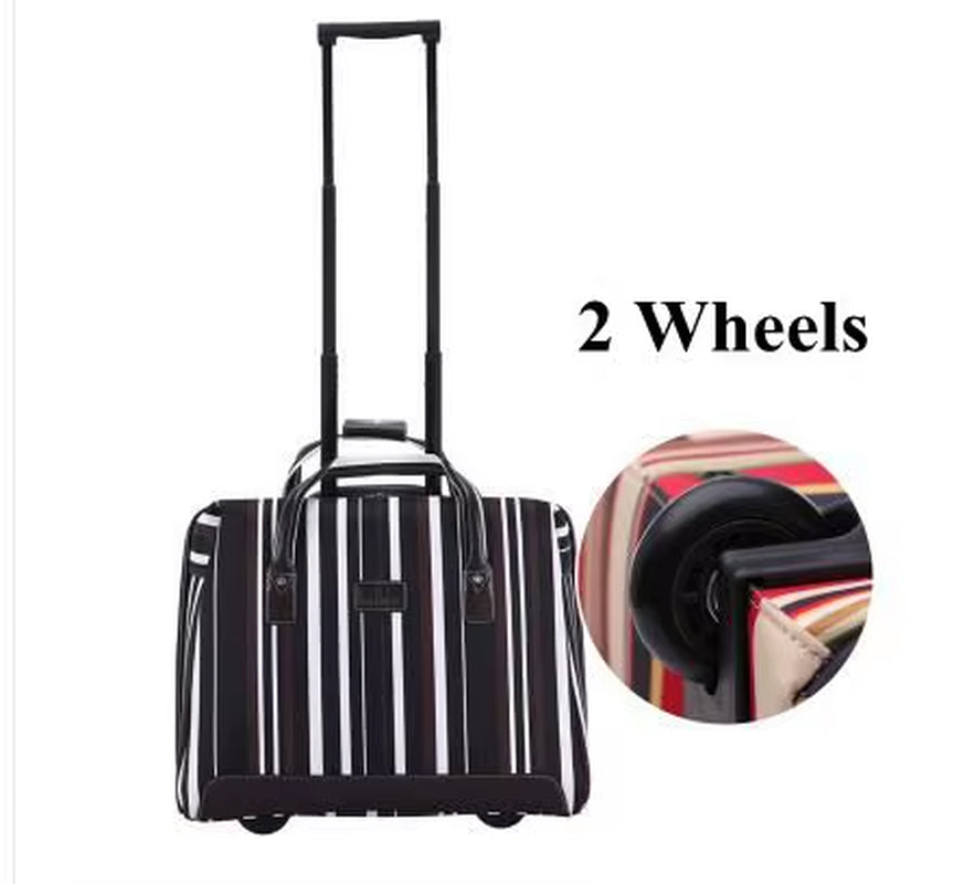 Women Carry on Hand Luggage Bag Trolley Bag with Wheels Rolling Luggage Bag Cabin Travel Bag Wheels Travel Luggage Suitcase