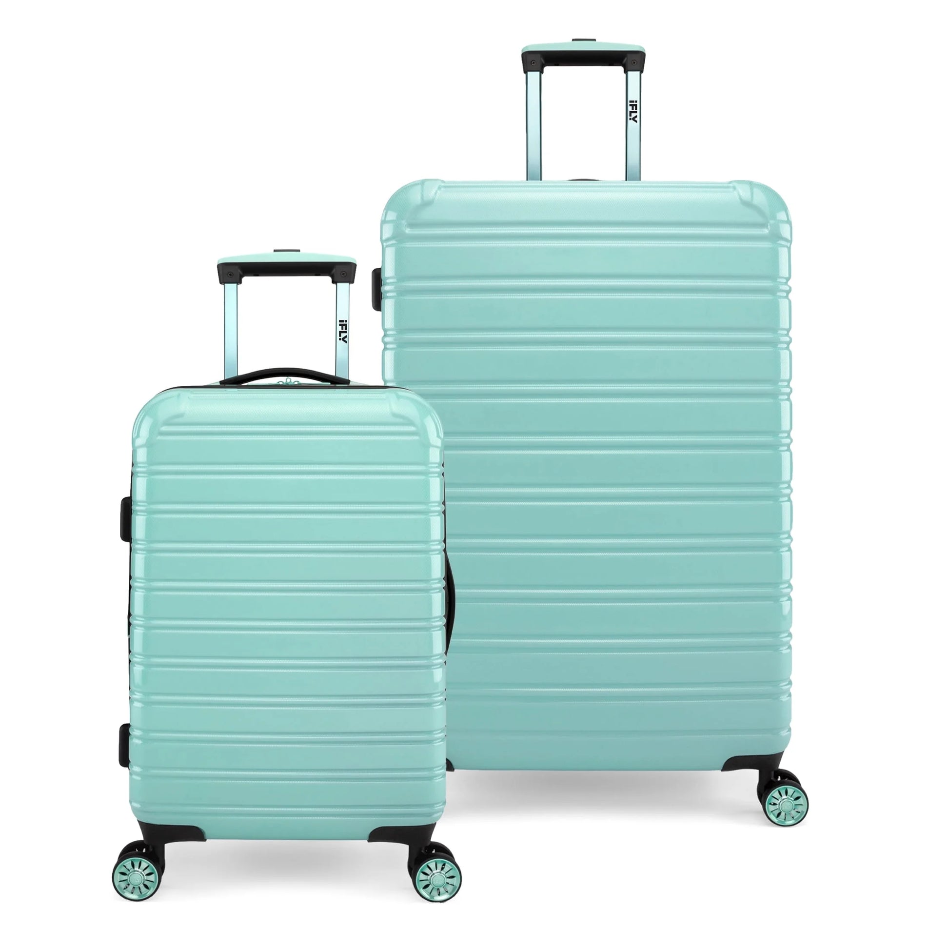 Hardside Luggage Fibertech 2 Piece Set, 20" Carry-On and 28" Checked Luggage, Mint