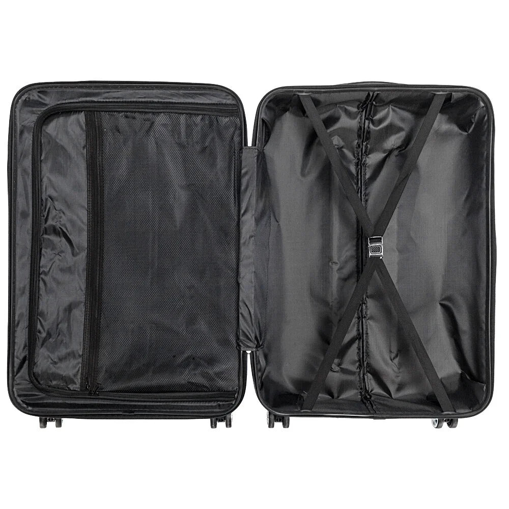 3Pcs Traveling Luggage Set, Portable Large Capacity Luggage Bags for Travel, Rolling Storage Suitcase, Blue, 20"+24"+28"