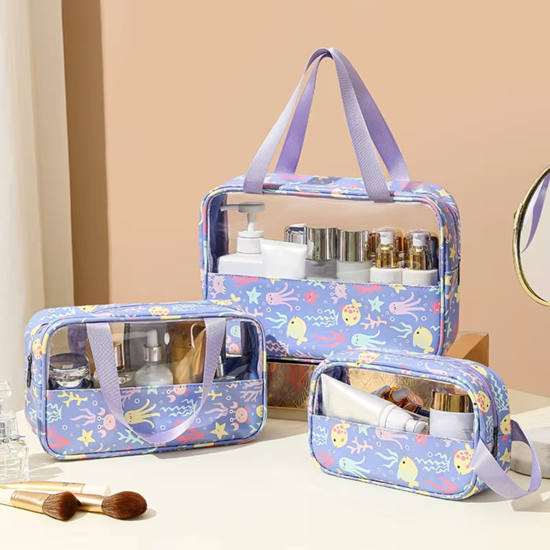 Transparent Toiletry Packaging Travel Cosmetic Bag Waterproof Travel Bag Toiletry Bags Portable Travel Business Beach Bags