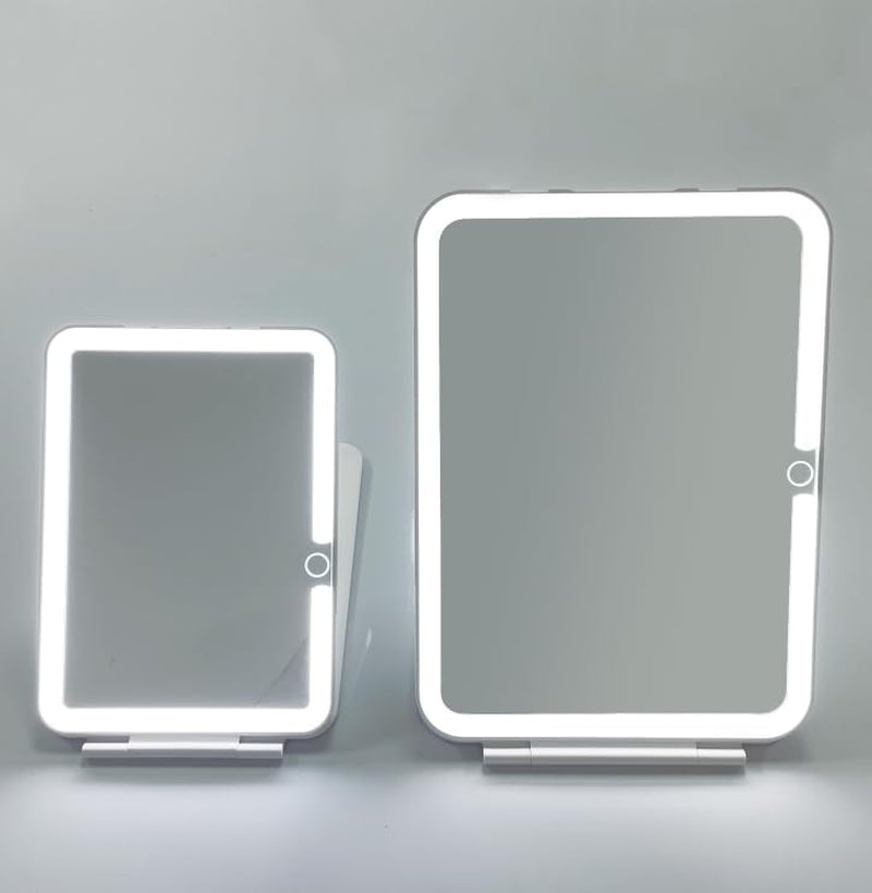 Small Lighted Travel Mirror + Large Travel Mirror with Lights