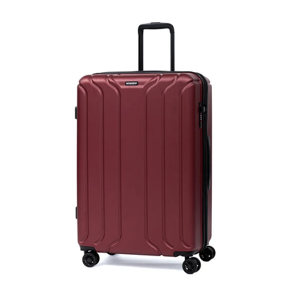 NEW YORK Luggage Expandable Spinner Wheels Hard Side Shell Travel Suitcase Set 3 Piece Lightweight, TSA Lock, Double USB Port + 2 Packing Cubes (Burgundy, 3-Piece Set (20/24/28))