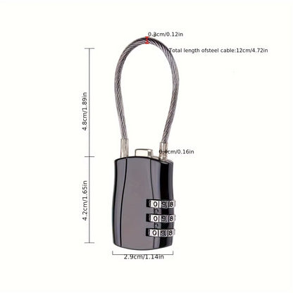 1Pc Luggage Travel Lock, School Gym Storage Cabinet Luggage Lock, File Cabinet Tool Box Case Password Lock