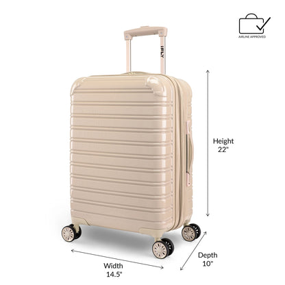 Hardside Fibertech Luggage 20" Carry-On Luggage, Champagne