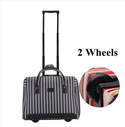 Women Carry on Hand Luggage Bag Trolley Bag with Wheels Rolling Luggage Bag Cabin Travel Bag Wheels Travel Luggage Suitcase