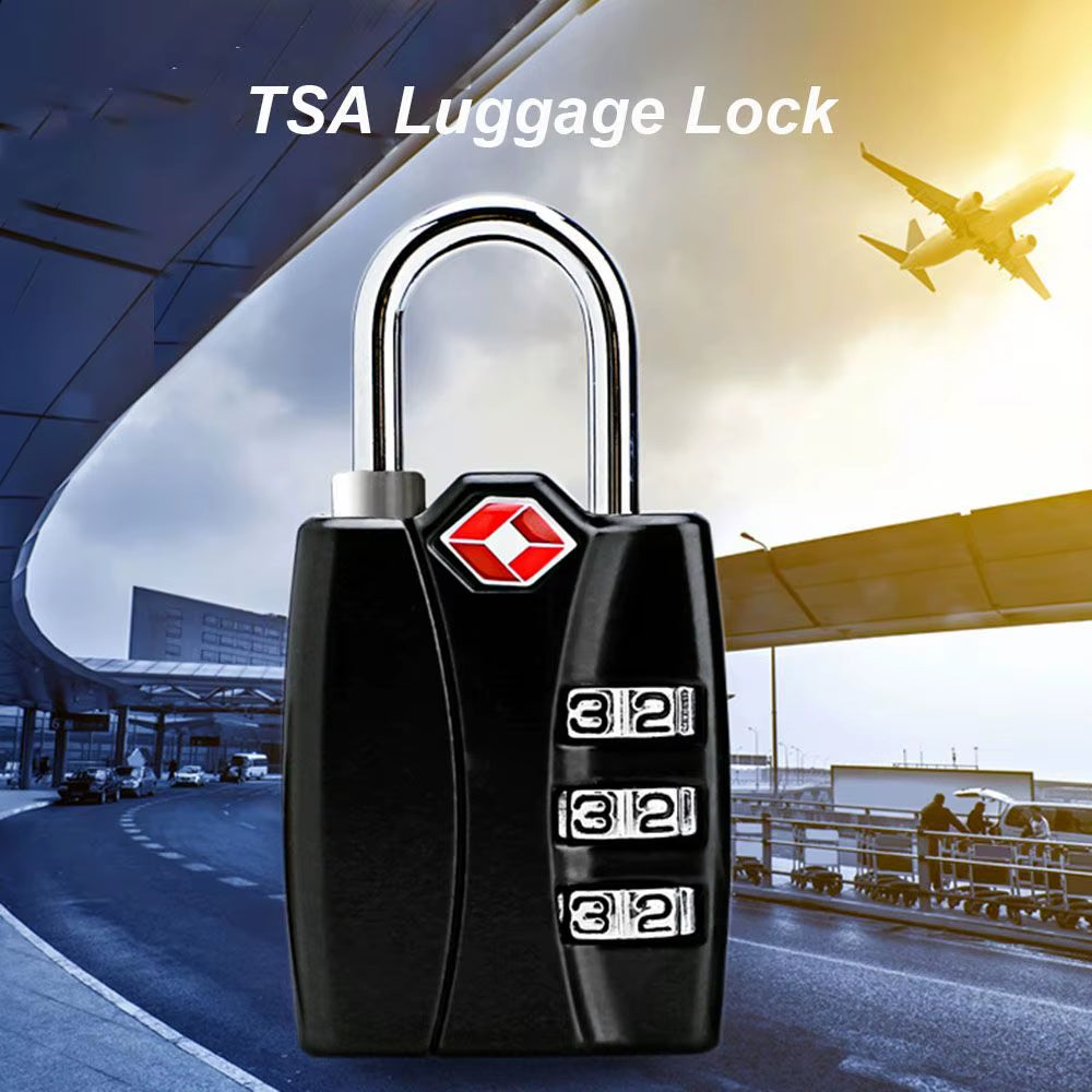 Sturdy Duffle Bag Locker Code Lock 3 Position Resettable Lock Password TSA Luggage Lock Combination Lock