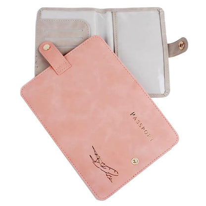 PU Leather Travel Passport Cover Fashion 2023 New Women Passport Holder Case for Men Travel Document Credit Card Case