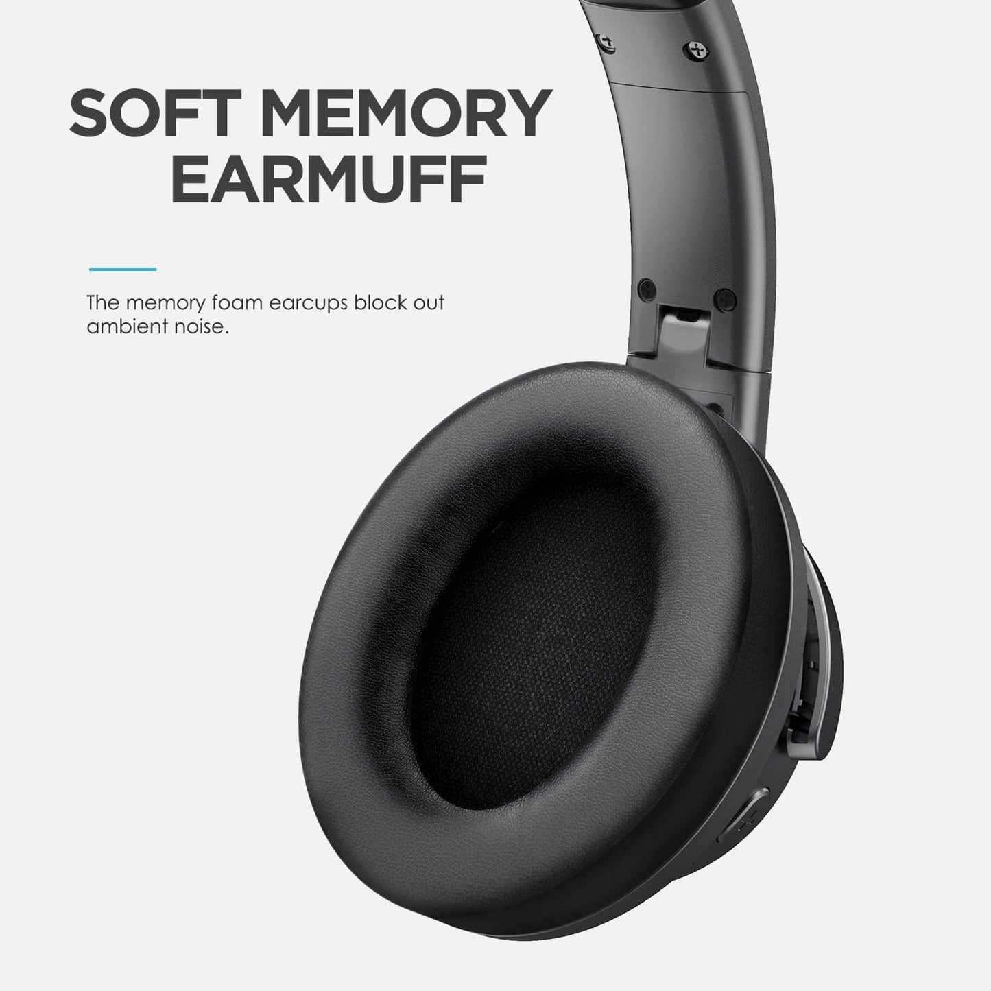 E9 Active Noise Cancelling Headphones Wireless Bluetooth 5.0, 2020 Upgraded Foldable over Ear Headset with Quick Charge, 35H Playtime - Black