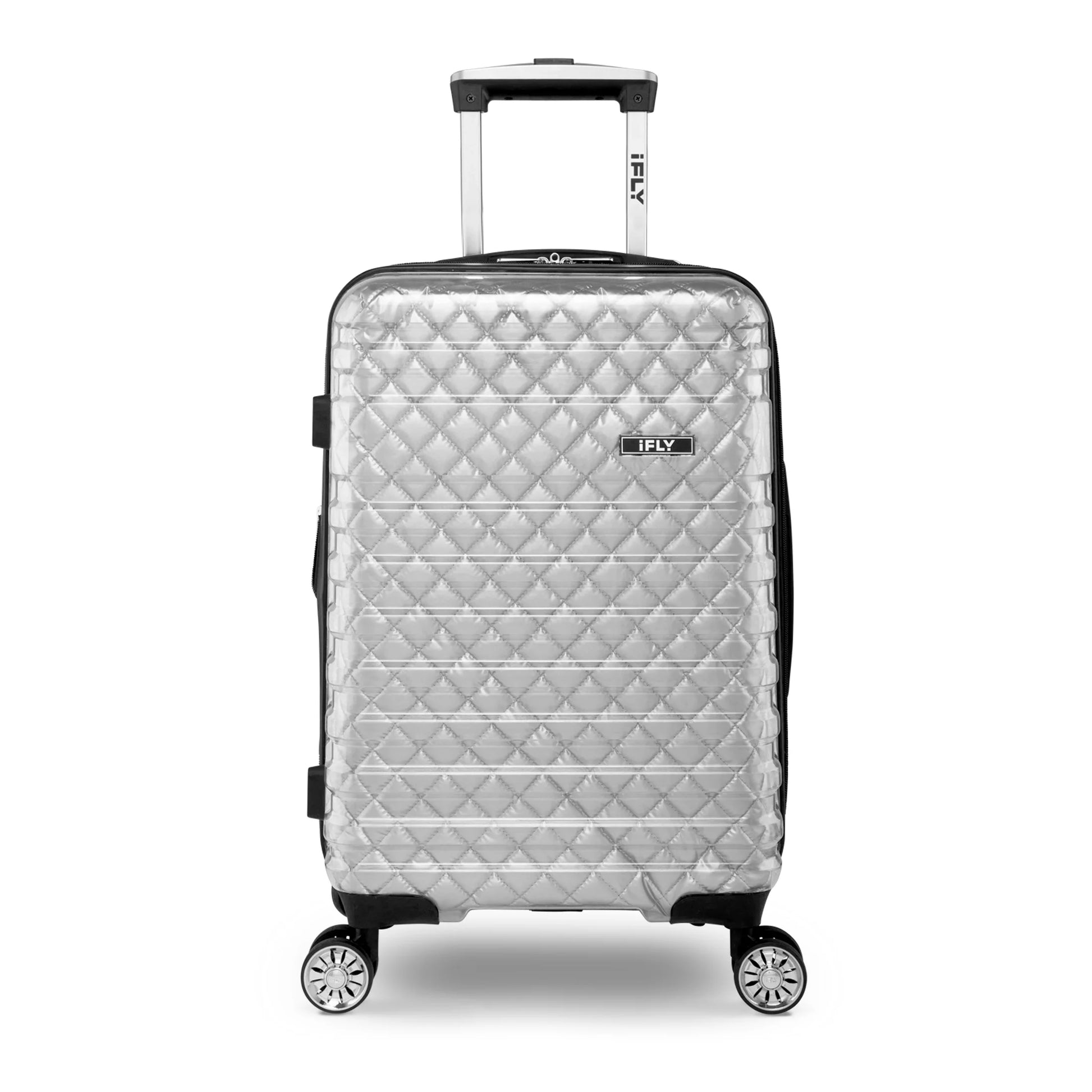 Hardside Spectre versus Clear Carry-On Lugagge, 20", Silver