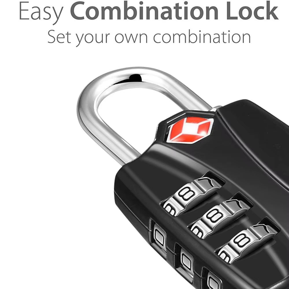 Sturdy Duffle Bag Locker Code Lock 3 Position Resettable Lock Password TSA Luggage Lock Combination Lock