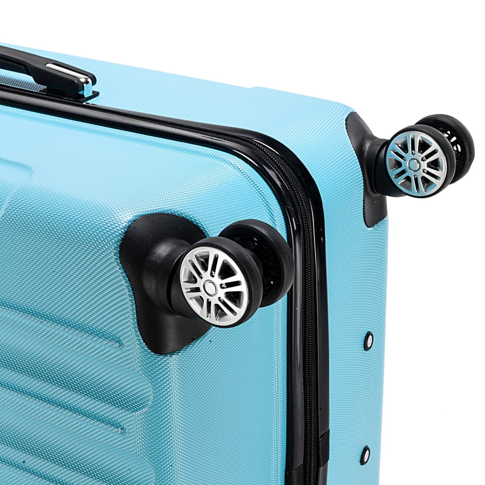 3Pcs Traveling Luggage Set, Portable Large Capacity Luggage Bags for Travel, Rolling Storage Suitcase, Blue, 20"+24"+28"