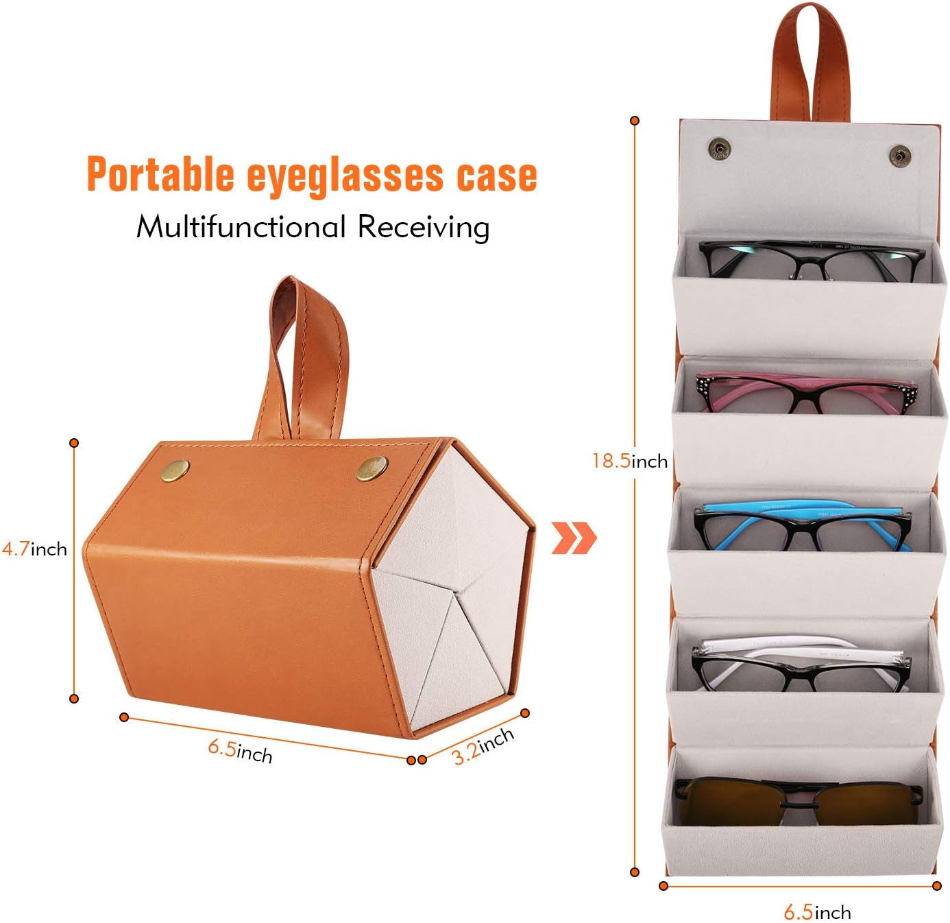 Travel Sunglasses Organizers Sunglass Travel Case Sunglass Travel Case for Multiple Pairs(4 Slot,5 or 6 Slots)