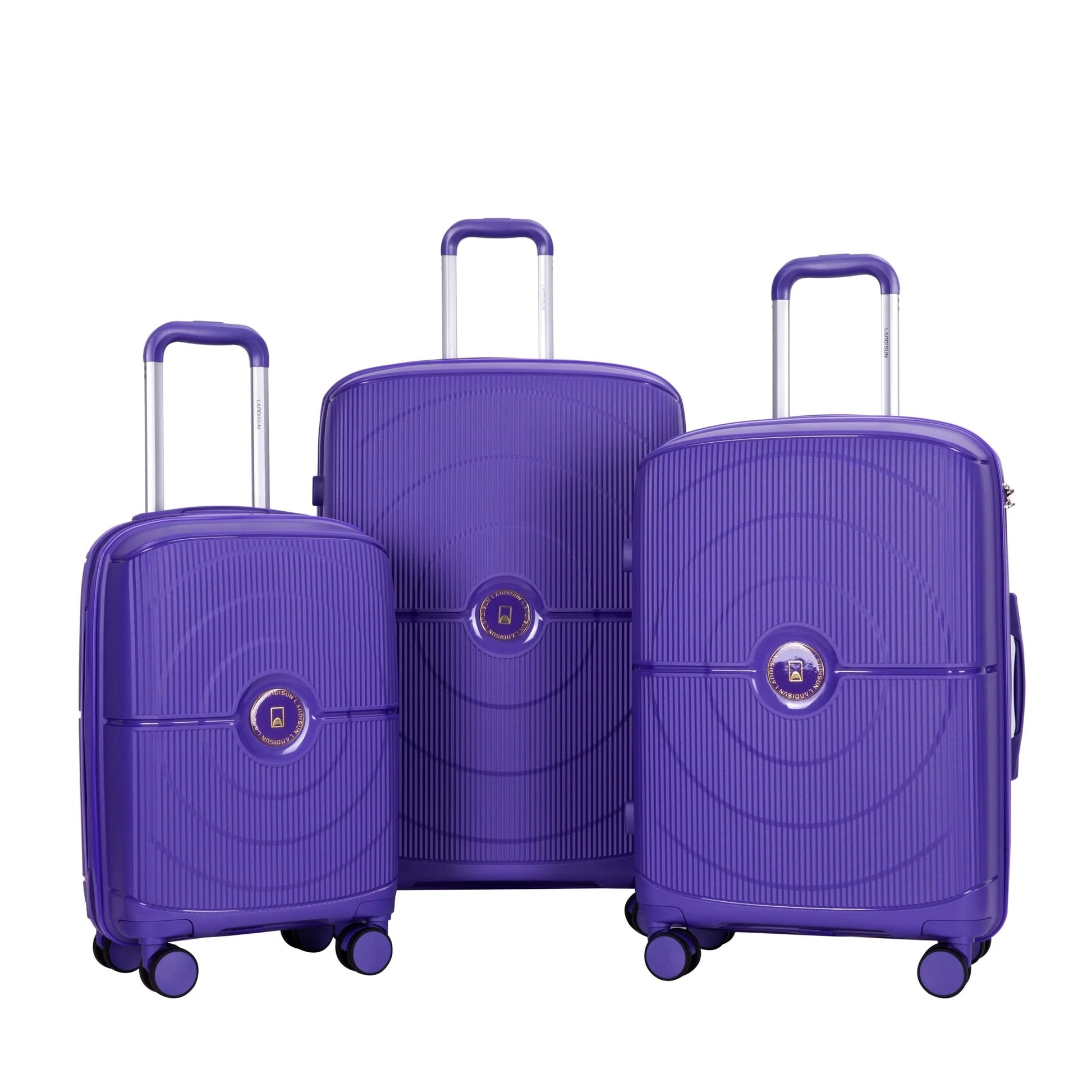 Luggage Sets 3 Piece, Hard Shell Suitcase Set with Spinner Wheels TSA Lock Carry on and Checked Luggage, Purple