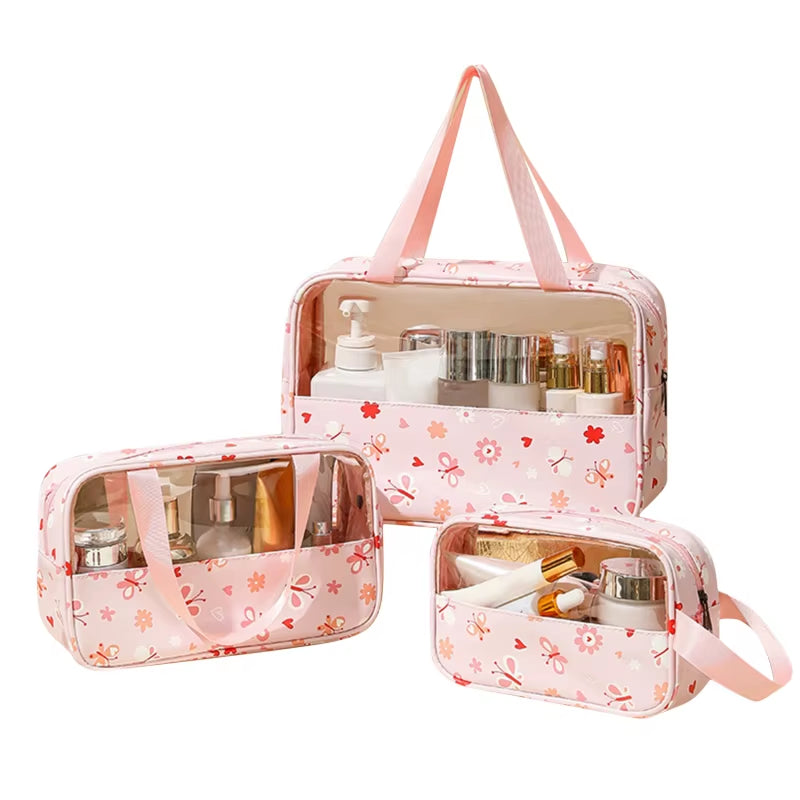 Transparent Toiletry Packaging Travel Cosmetic Bag Waterproof Travel Bag Toiletry Bags Portable Travel Business Beach Bags