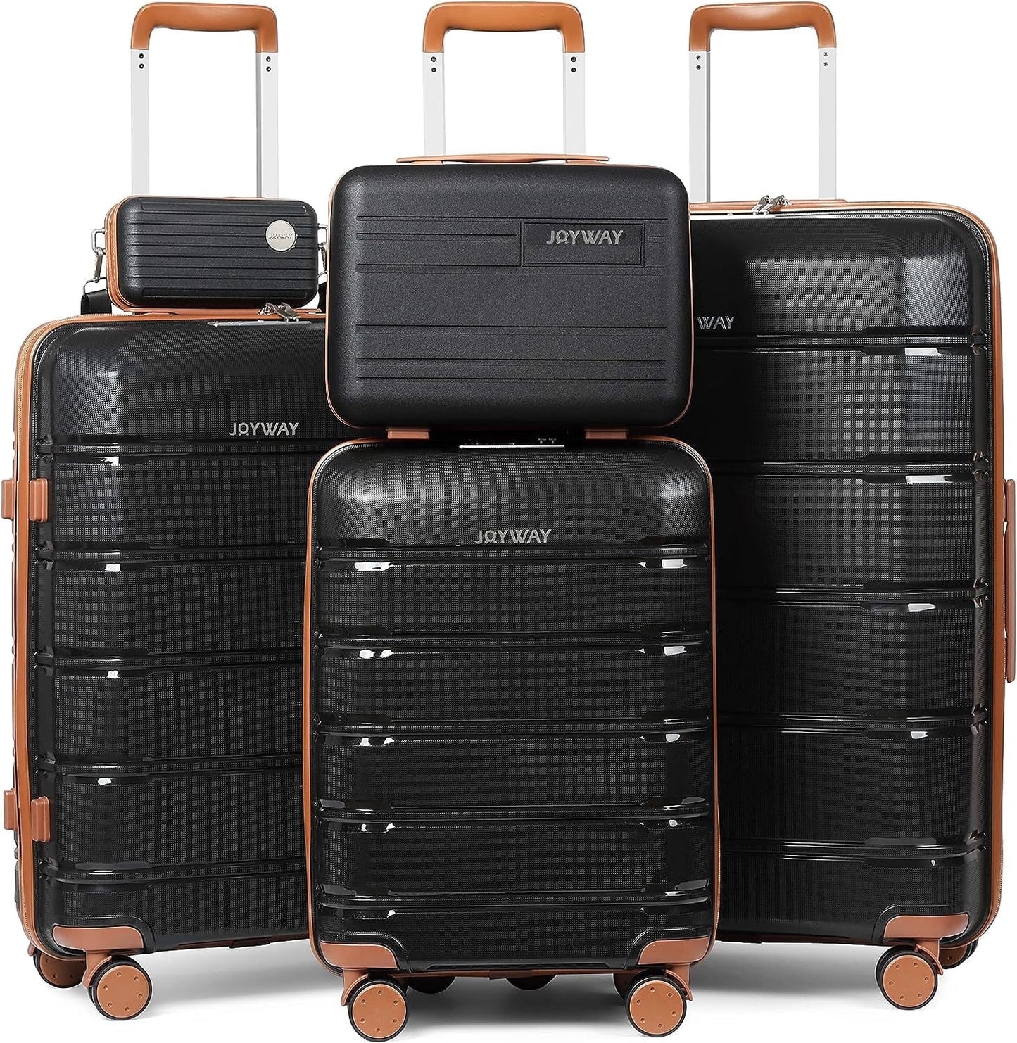 - 5 Luggage Sets PP Hardside Spinner Luggage - (20", 24", 28")