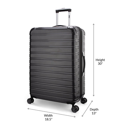 Hardside Fibertech Luggage 28" Checked Luggage, Black