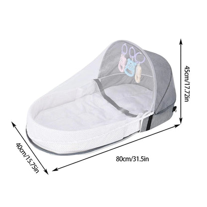 Toddler Bed Baby Folding Camping Bed, Baby Folding Crib, Breathable Chair, Folding Travel Basket, Travel Bed, Outdoor Travel Bed Bassinet Baby Essentials