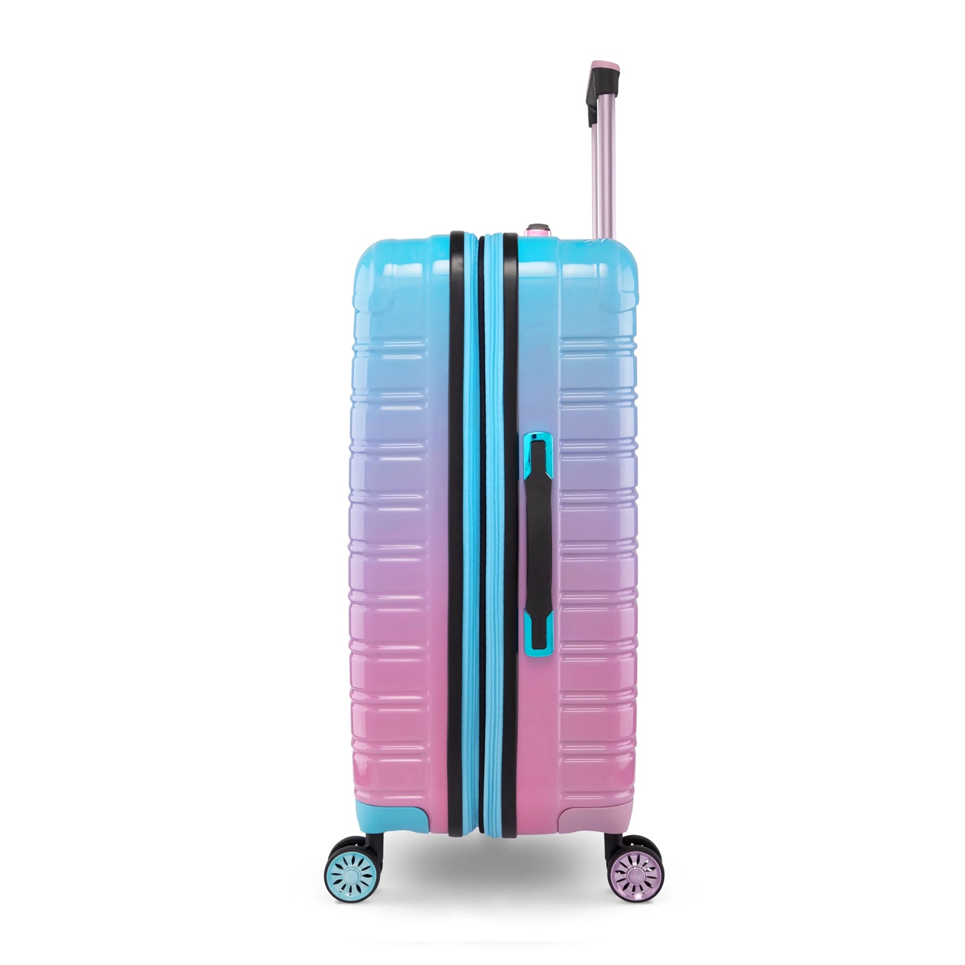 Hardside Fibertech 3 Piece Luggage Set, 20" Carry-On, 24" and 28" Checked Luggage, Cotton Candy