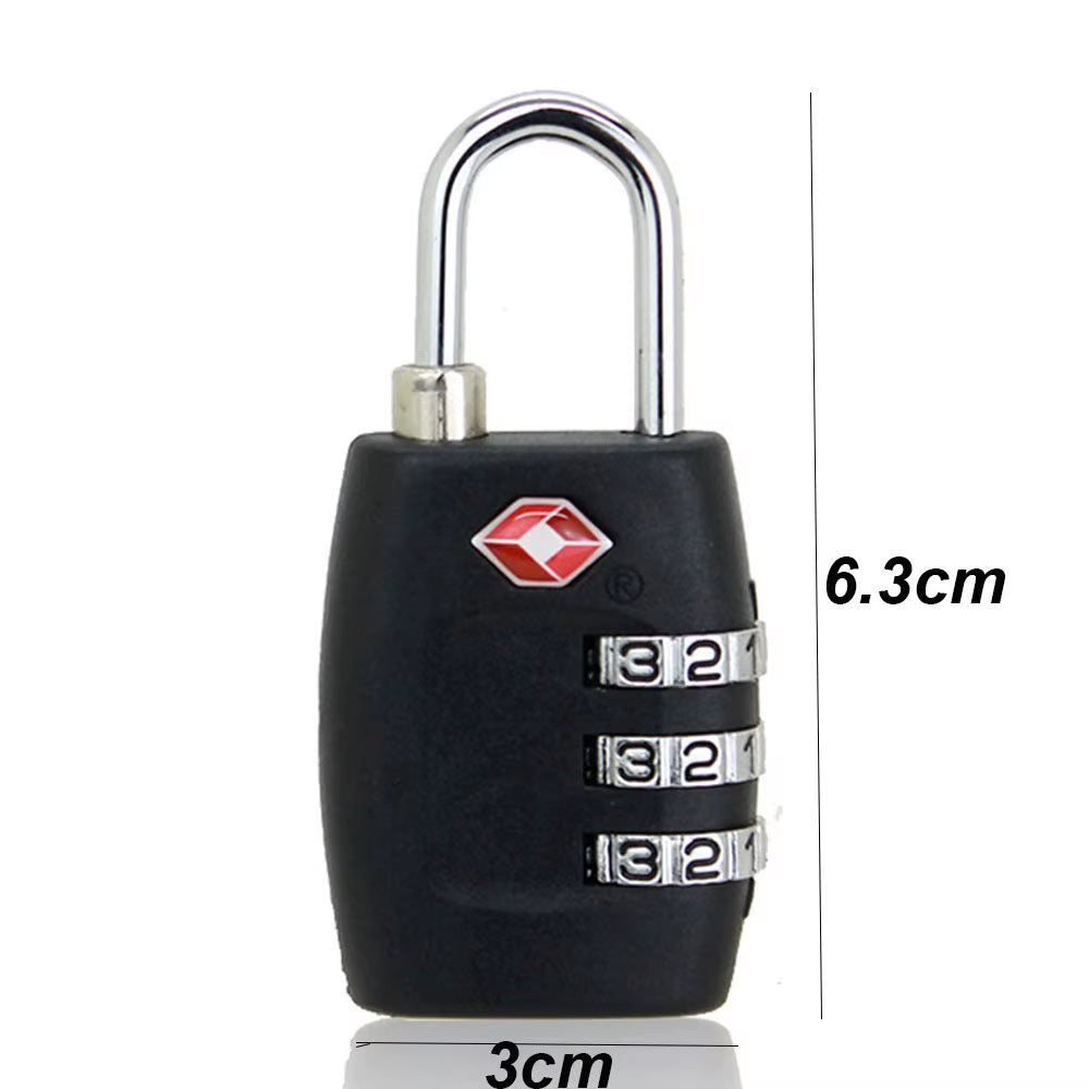 Sturdy Duffle Bag Locker Code Lock 3 Position Resettable Lock Password TSA Luggage Lock Combination Lock