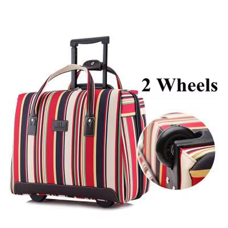 Women Carry on Hand Luggage Bag Trolley Bag with Wheels Rolling Luggage Bag Cabin Travel Bag Wheels Travel Luggage Suitcase