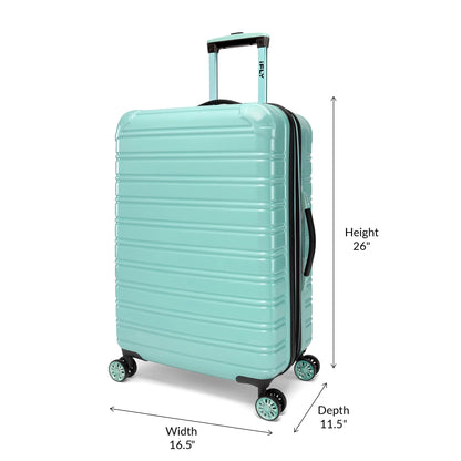 Hardside Luggage Fibertech 2 Piece Set, 20" Carry-On and 28" Checked Luggage, Mint