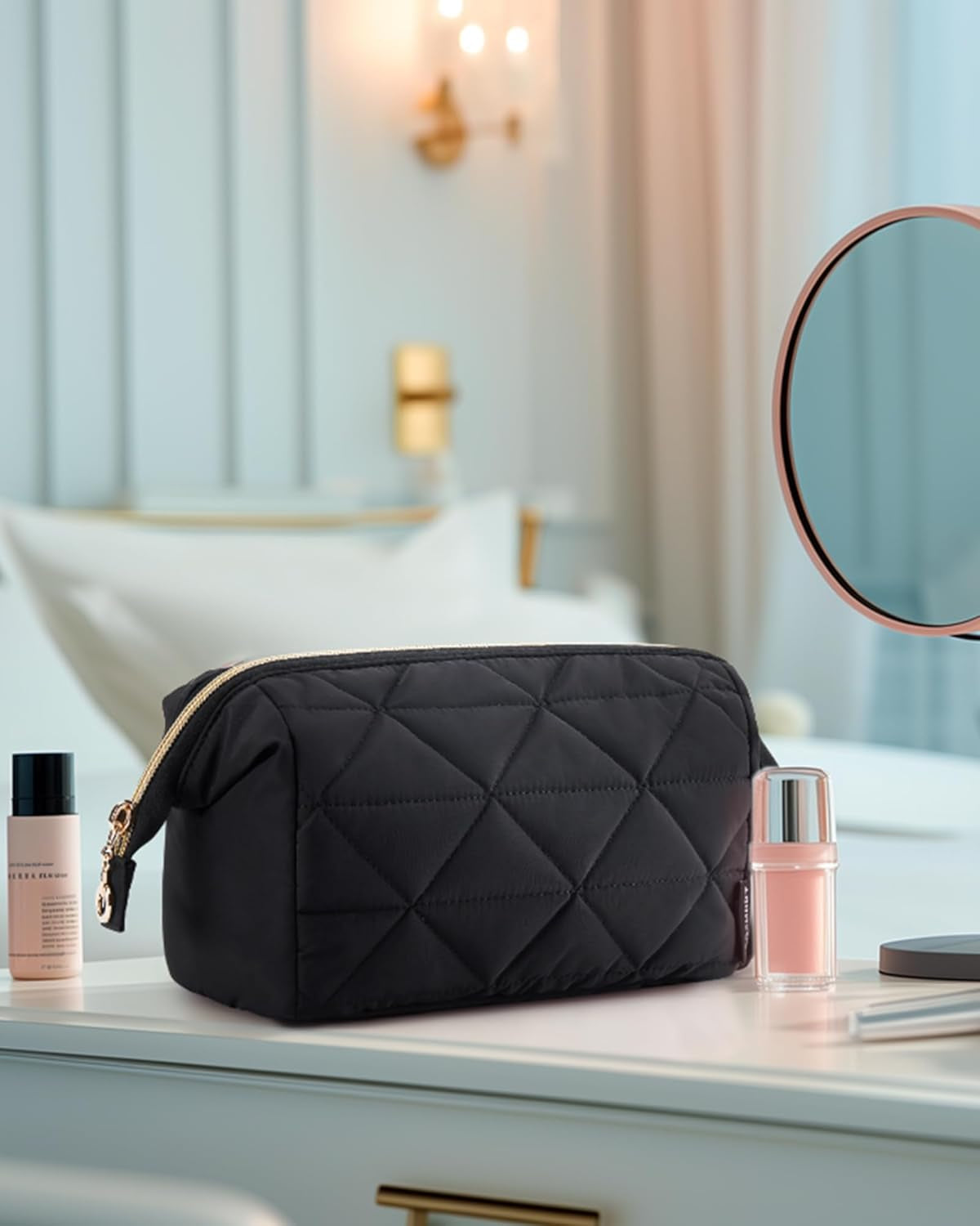 Travel Makeup Bag + Puffy Makeup Bag