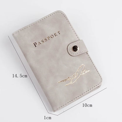 PU Leather Travel Passport Cover Fashion 2023 New Women Passport Holder Case for Men Travel Document Credit Card Case