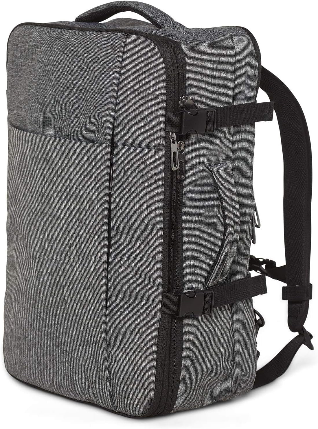 Laptop Luggage Backpack – Expandable Carry-On Bag Travel Backpack Fits 17” Laptop (Grey)