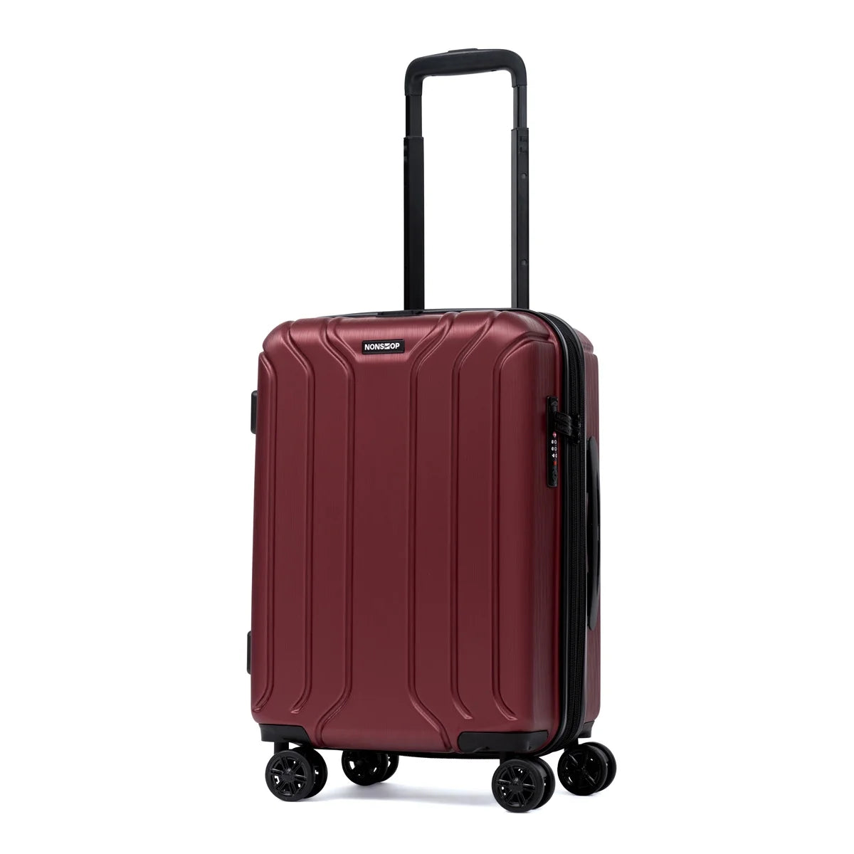 NEW YORK Luggage Expandable Spinner Wheels Hard Side Shell Travel Suitcase Set 3 Piece Lightweight, TSA Lock, Double USB Port + 2 Packing Cubes (Burgundy, 3-Piece Set (20/24/28))