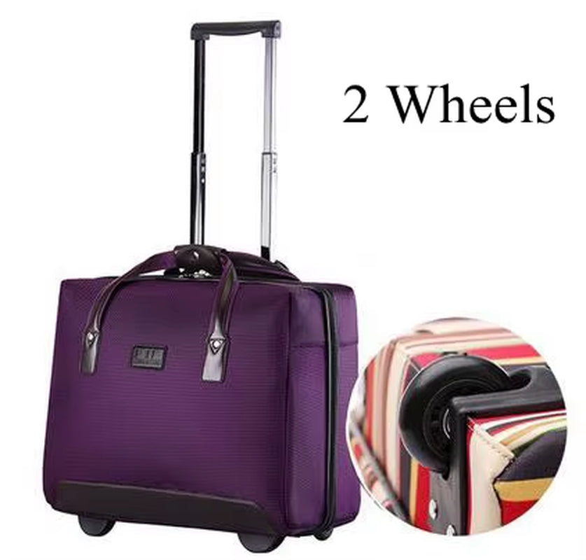 Women Carry on Hand Luggage Bag Trolley Bag with Wheels Rolling Luggage Bag Cabin Travel Bag Wheels Travel Luggage Suitcase