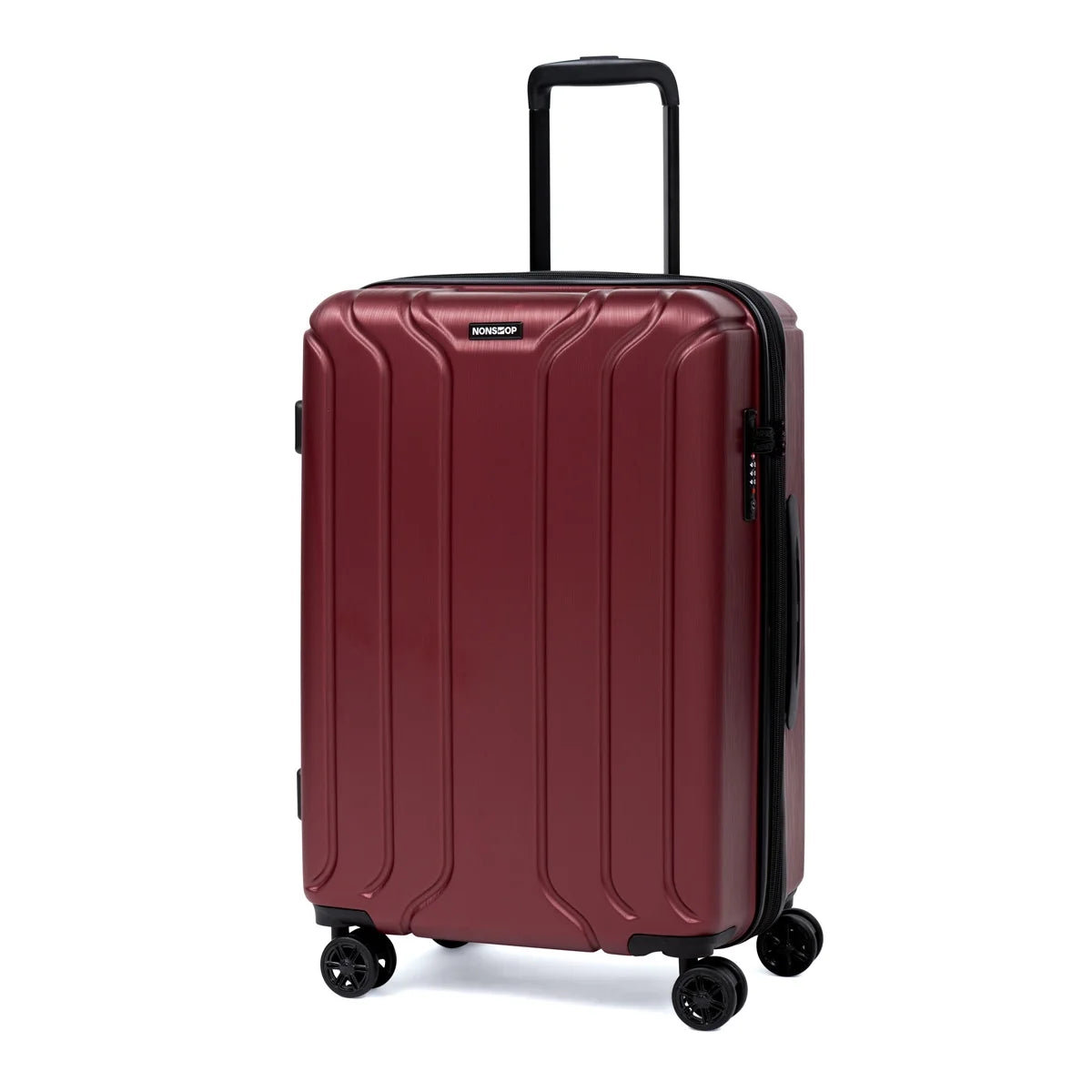 NEW YORK Luggage Expandable Spinner Wheels Hard Side Shell Travel Suitcase Set 3 Piece Lightweight, TSA Lock, Double USB Port + 2 Packing Cubes (Burgundy, 3-Piece Set (20/24/28))