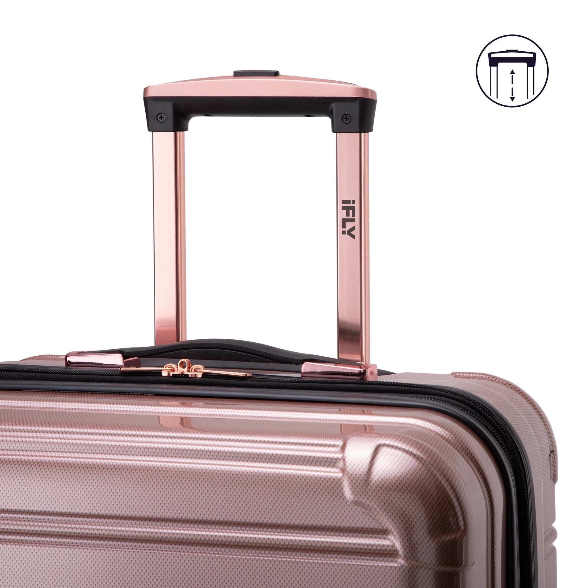 Hardside Fibertech Luggage 24" Checked Luggage, Rose Gold