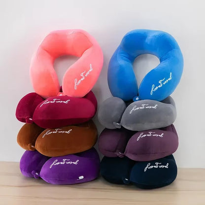 Travel Neck Pillow Travel Neck Cushion Durable U-Shaped Travel Portable Neck Pillow Airplan Soft Pillow PP Cotton