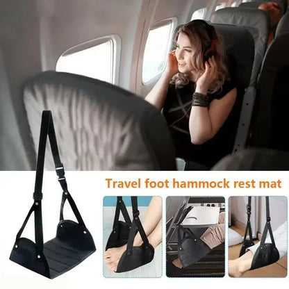 Portable Travel Plane Hammock Foot Chair Office Home Outdoor Travel Leg Chair Hammock Comfort Furniture Travel Essentials