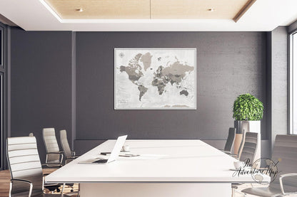 World Travel Wall Map Poster | Push Pin Travel Map Print for Travel Tracking (32 X 24)