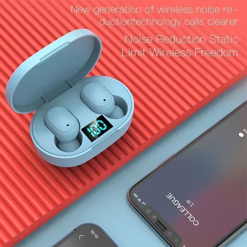 E6S Wireless Bluetooth Earphones TWS Bluetooth Headset Wireless Earbuds Noise Cancelling Earphones with Microphone Headphones