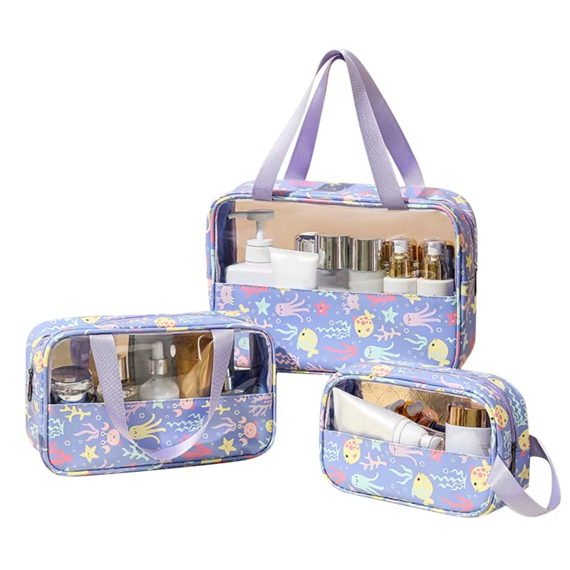 Transparent Toiletry Packaging Travel Cosmetic Bag Waterproof Travel Bag Toiletry Bags Portable Travel Business Beach Bags