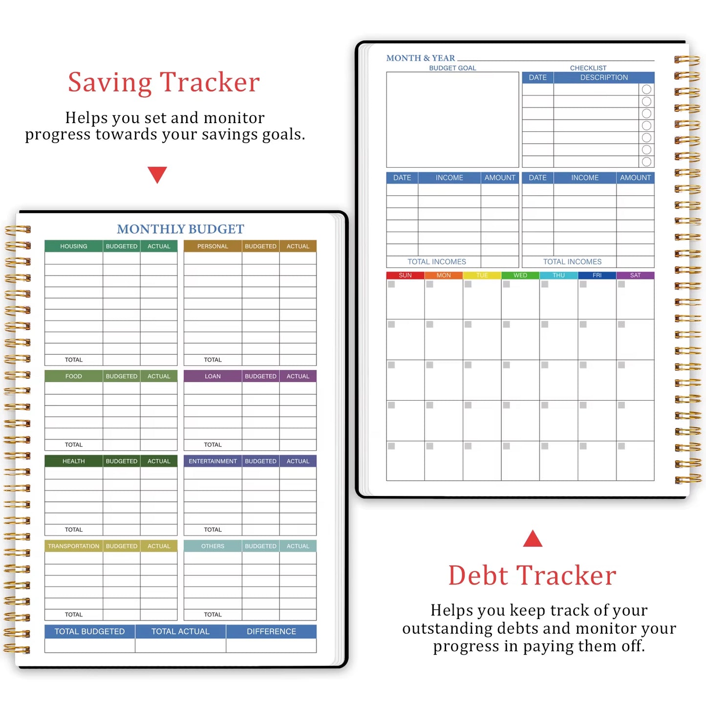 Travel Planning Notepad Budget Planner Organize and Manage Your Finances Effectively A5 Undated Notebook 100G Paper